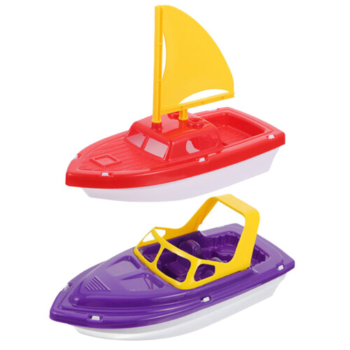 2Stk Kunststoffboote Set - Und Schnellboot Spielzeug 2