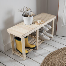 Einar Pine Shoe Rack in Natural Pine