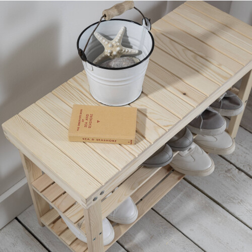Noa and Nani Einar Pine Shoe Rack in Natural Pine 1