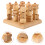 1 Set Holz Brettspiel Toe Schach Spielzeug 3