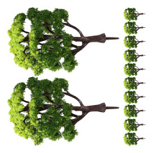 12Pcs 1:50 Train Scenery Model Trees Green