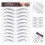 12 Sheets Eyebrow Tattoo Transfer Stickers Shaping Tool 5