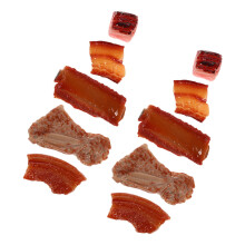 10Stück Künstliche Schweinerippen, Lebensechte Fake