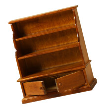 Miniature Bookshelf Doll House Storage Cabinet Furniture Accessory