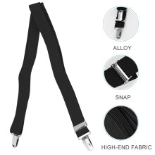 2Pcs Adjustable Glove Clip Holder For Kids Elastic Mittens Hat Black