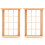 2Pcs Mini Doll House Window Model 1/12 Simulated Twelve Lattice Frame 1