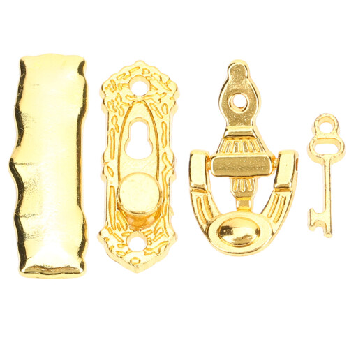 Mini House Door Lock Key Knocker Letter Box Set 2