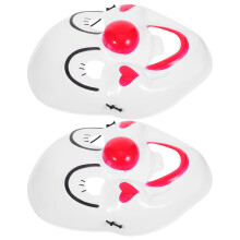 2Stück Halloween Clownmaske Kunststoff Vollgesichtskostüm Für Feste