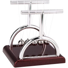 Pendule décoratif pour bureau, représentant la conservation de la quantité de mouvement. Boules métalliques oscillantes de qualité, illustrant