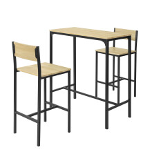 SoBuy Stół barowy z 2 krzesłami 89x45x100cm OGT03-L-N