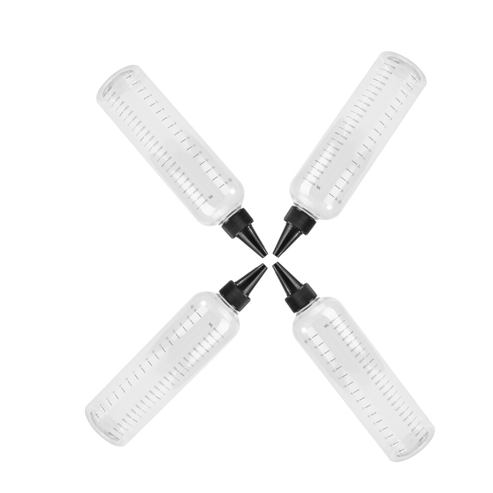 Solustre 4Pcs 500Ml Multipurpose Squeeze Bottles With Pointed Mouth
