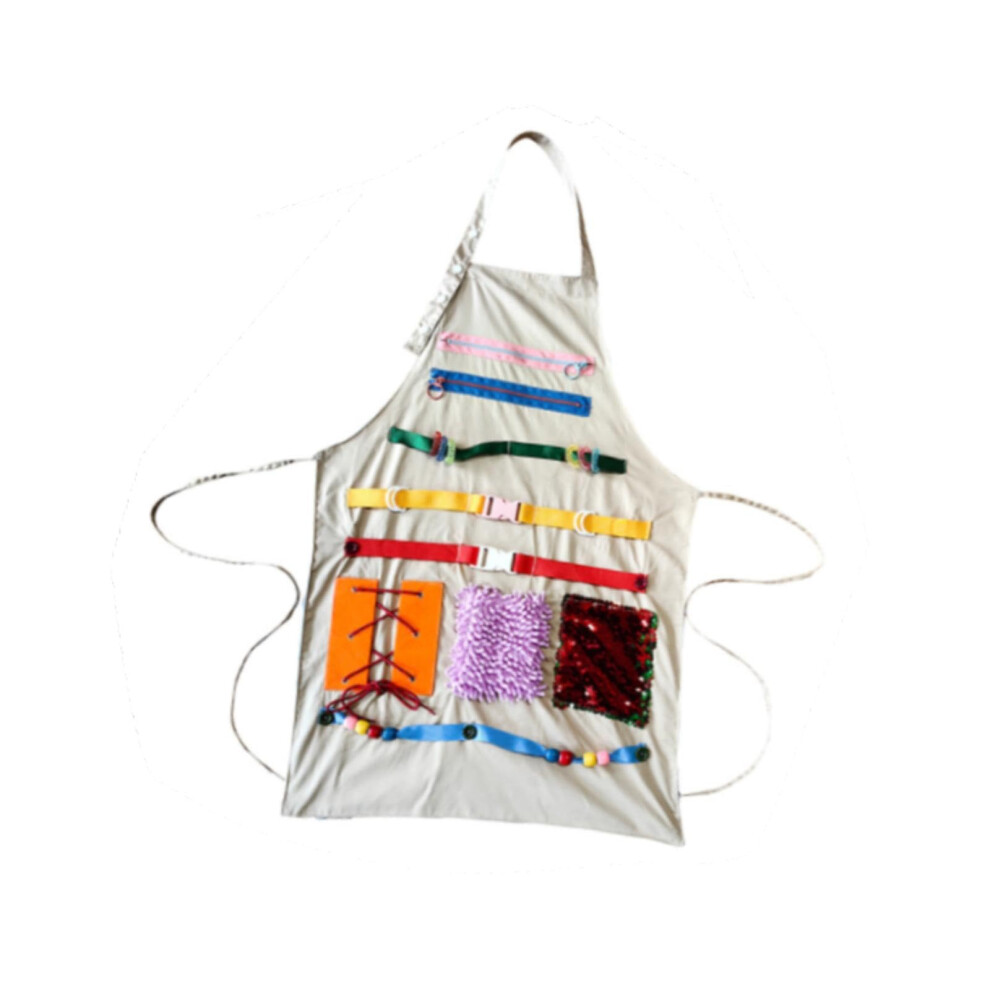 White Sensory Apron Fidget Apron For Elderly Memory Loss Patients Sensory Blanket For Elderly Fidget Blanket