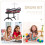 Mini Percussion Set For Kids With 5 Drums And Stool Red 7