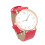 Casual Women'S PU Strap Quartz Wrist Watch Red 1