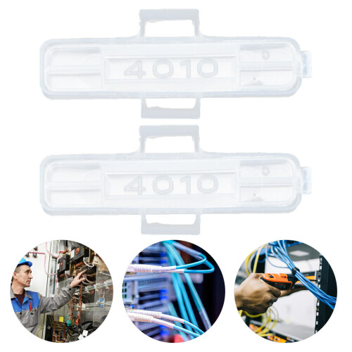 100Pcs Transparent Cable Label Identification Case Wire Name Holder 2