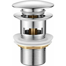 Bonde de lavabo clic-clac sans fente, construction en laiton massif assurant durabilité et longévité pour bonde à ressort de salle de bain