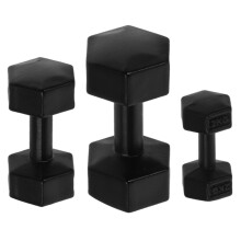 3Pcs Miniature Dollhouse Accessories Mini Dumbbells Model Black