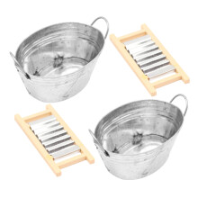 Mini House Basin Washboard And Bucket Set, 2 Sets
