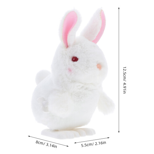 Wind Up Stuffed Bunny Plush Jumping Toy For Easter Basket 1