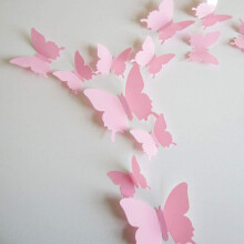 Decorative Wall Art Cutouts, 3D Butterfly Stickers for Easy to Apply, DIY Decorative Wall Art for Nursery, Baptism Celebration Embellishment, Photogra