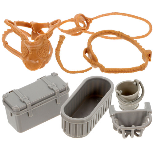 One Set Mini Pasture Model Accessory Simulated Stud Farm Toy 2