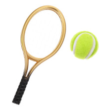 Mini House Tennis Racket And Model Set Ornament Photo Prop