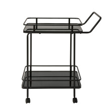 SoBuy Metalowy wózek barowy 75x41x78 cm SVW14-SCH