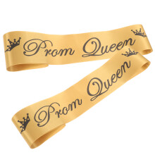 2 Pièces Lettres Dorées Reine Soirée Bretelle Bachelor