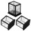 3Pcs Miniature Bakery Case Double Layer Cake Display Cabinet 7