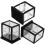 3Pcs Miniature Bakery Case Double Layer Cake Display Cabinet 10