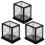 3Pcs Miniature Bakery Case Double Layer Cake Display Cabinet 2