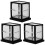 3Pcs Miniature Bakery Case Double Layer Cake Display Cabinet 8