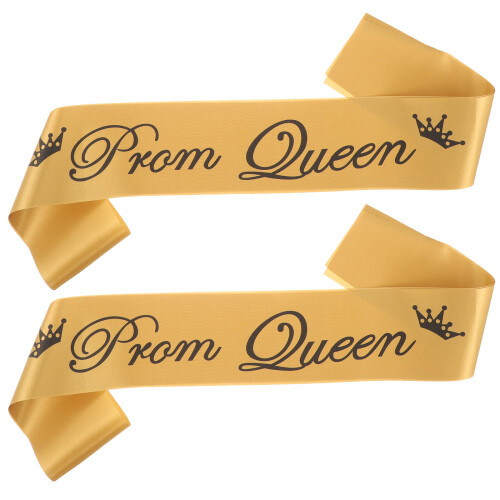 2 Pièces Lettres Dorées Reine Soirée Bretelle Bachelor 1