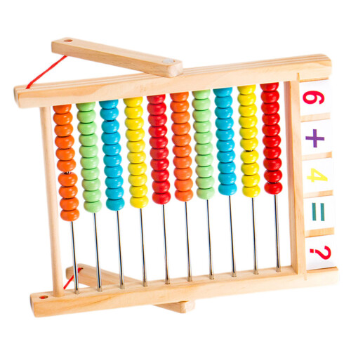 1 Pc Wood Creative Arithmetic Abacus For Students Children Toddlers 2