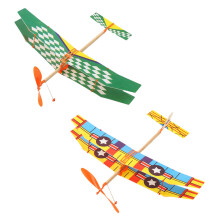 2Pcs Rubber Band Powered Airplane Model Biplane Toys For Kids
