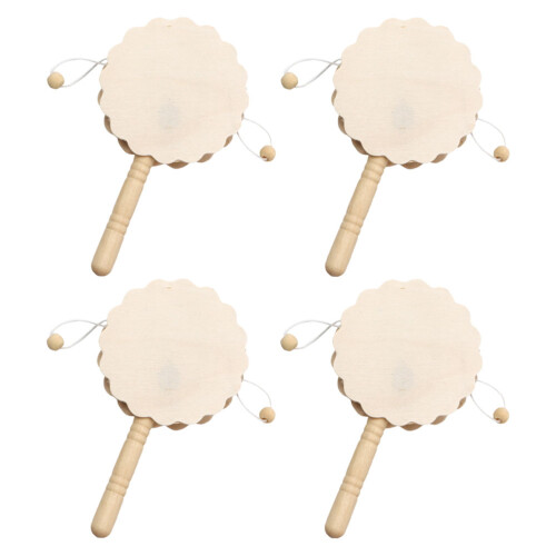 4 Stuks Onafgewerkt Rammel Drum Diy Schilderij 2
