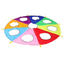Rainbow Fallschirm Mit 9 Löchern Für Kinder Garten