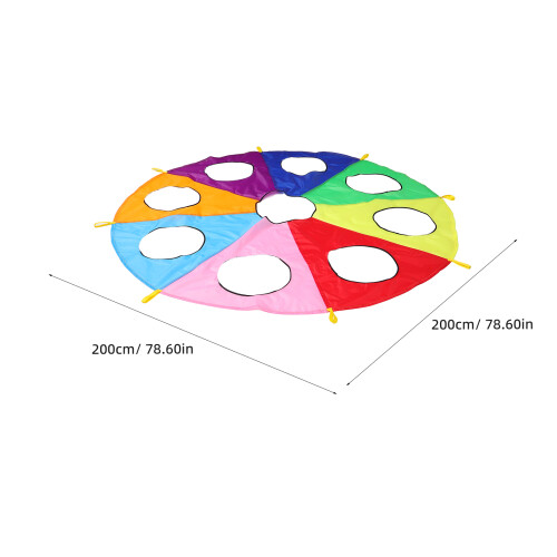 Rainbow Fallschirm Mit 9 Löchern Für Kinder Garten 2