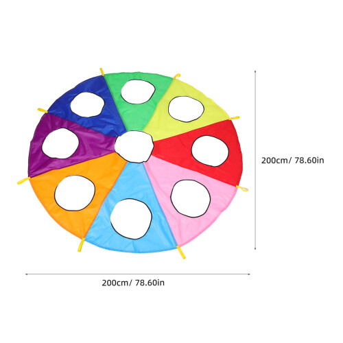 Rainbow Fallschirm Mit 9 Löchern Für Kinder Garten 1
