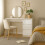 Luxury Life Carlton 3 Drawer Dresser Dressing Table Gloss White 1