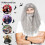 Lange Graue Perücke Mit Für Halloween Cosplay 7