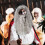 Lange Graue Perücke Mit Für Halloween Cosplay 5