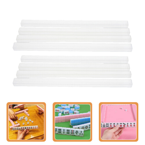8 Stuks Transparante Mini Mahjong Spelrekken 2