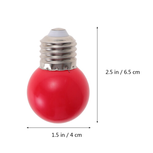1St Led Farblichtlampe Wasserdichte Außenleuchte E27 3W Rot PC 1