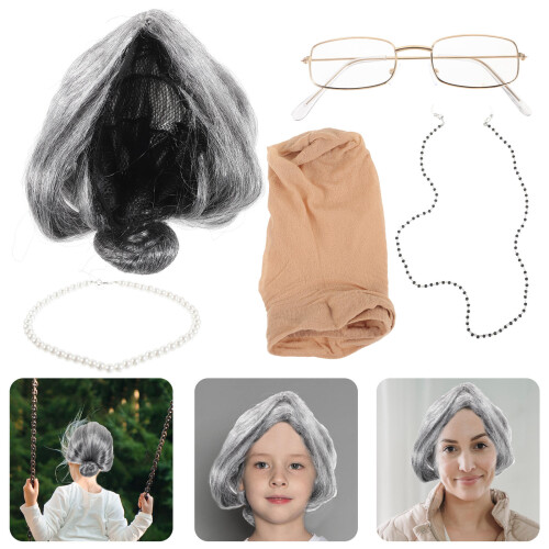 1 Set Damen Kostüm Großmutter Bühnenperformance Requisiten 2
