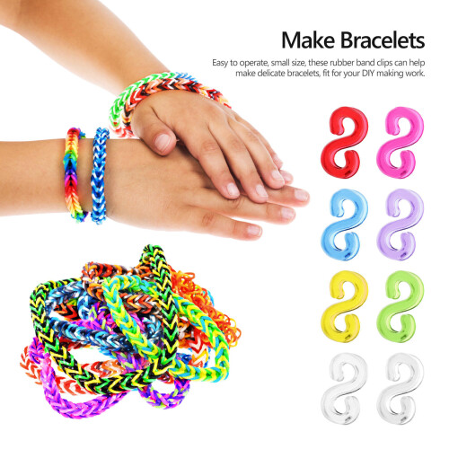 40 Loom Gummiband S Clips Armbandschließen Verschlüsse 2