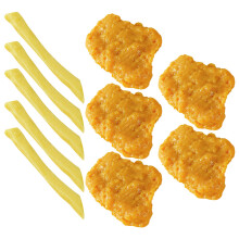 1 Set Kunstliche Huhn Nuggets Und Frites Lebensmittelmodell