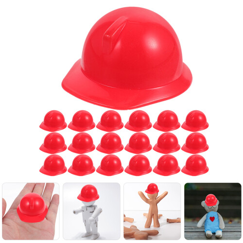 20 Mini Baustellenhut Für Puppen, Sicherheitshelm 2