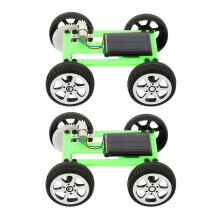 2Stk DIY Solarbetriebenes Auto Bausatz Für Kinder Grün