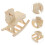 3 Sets Holzpuzzle Bausatz 3D Modellbau Für Kinder 9